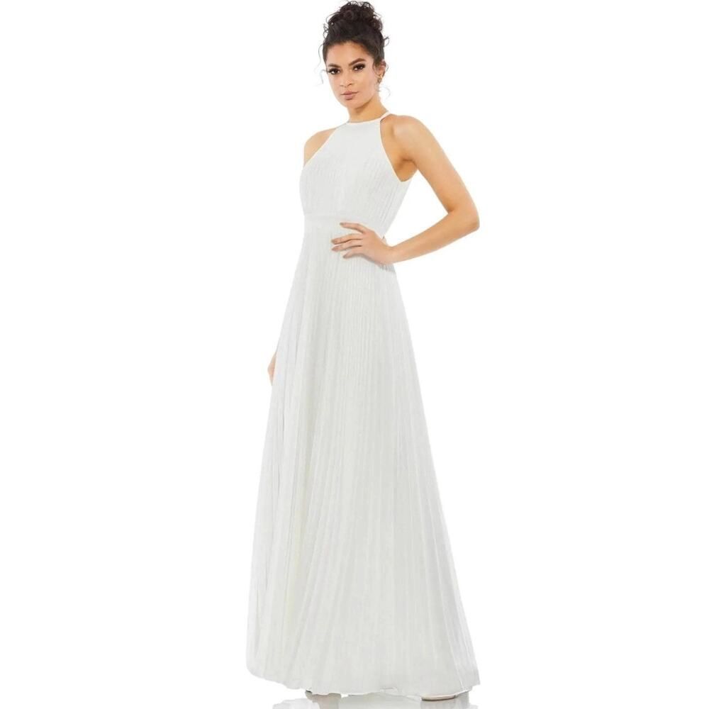 Ieena for Mac Duggal High Neck Pleated Dress - Size 4 - NWT